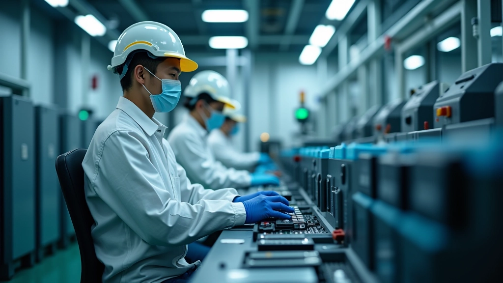 Moderne Recycling-Anlage für Batterien mit automatisiertem Sortier- und Verarbeitungssystem für Rohstoffwiedergewinnung