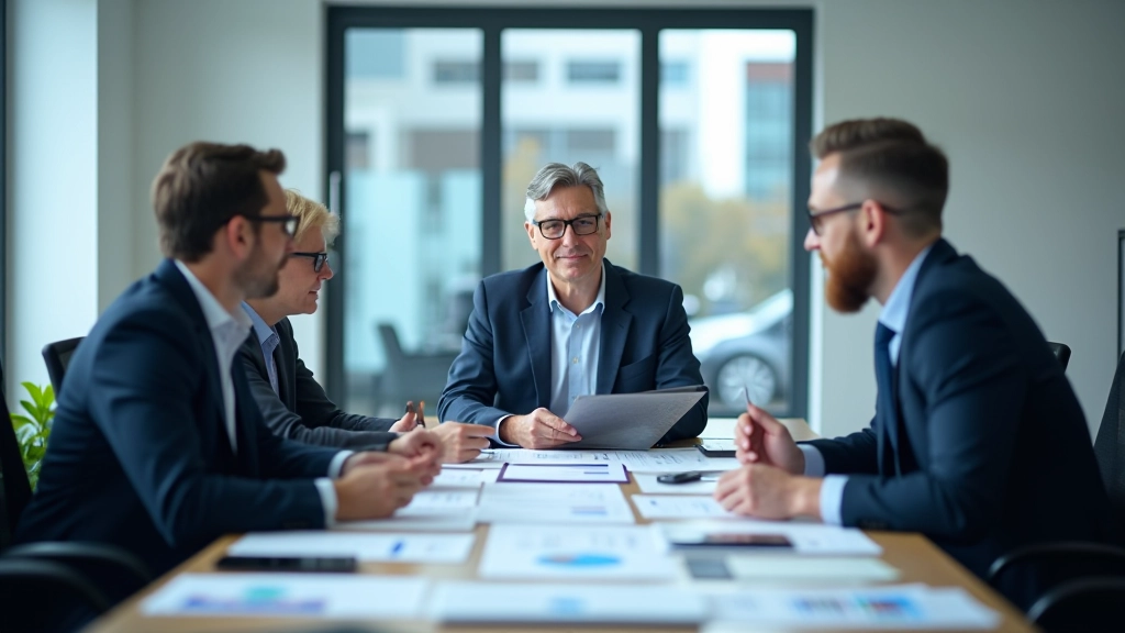 Strategiebesprechung mit Automobilbranchenfachleuten