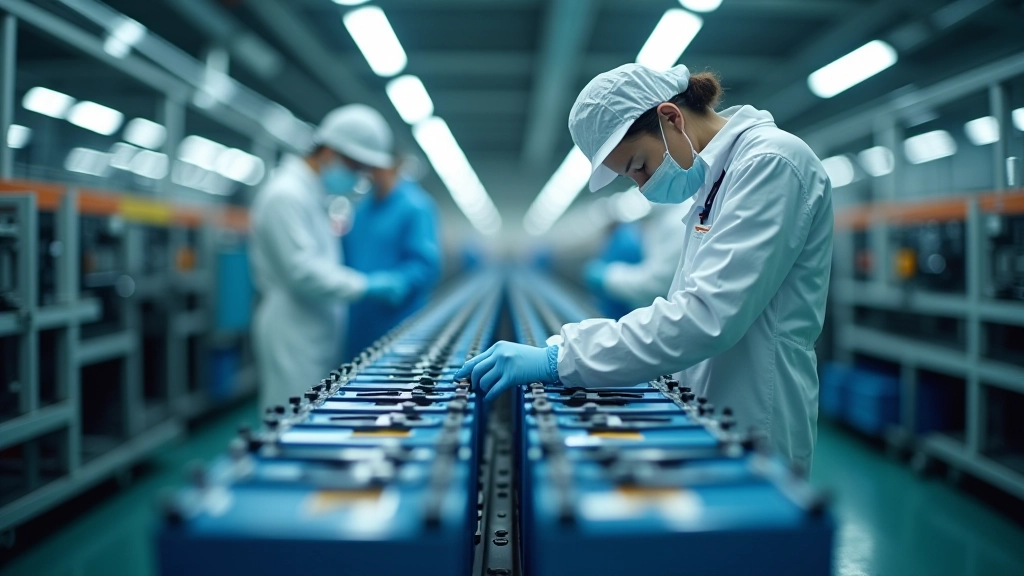 Elektrobatterien-Produktionslinie in einer modernen Fabrik mit fortschrittlicher Fertigungstechnologie